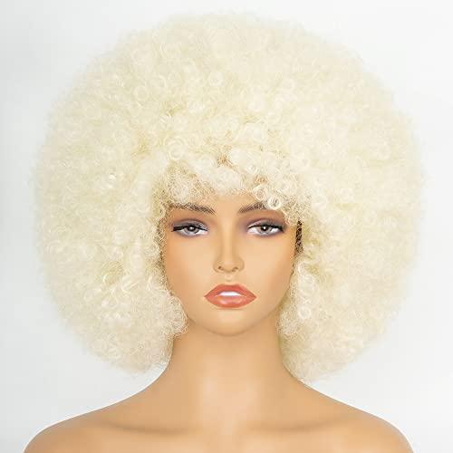 White afro best sale wig