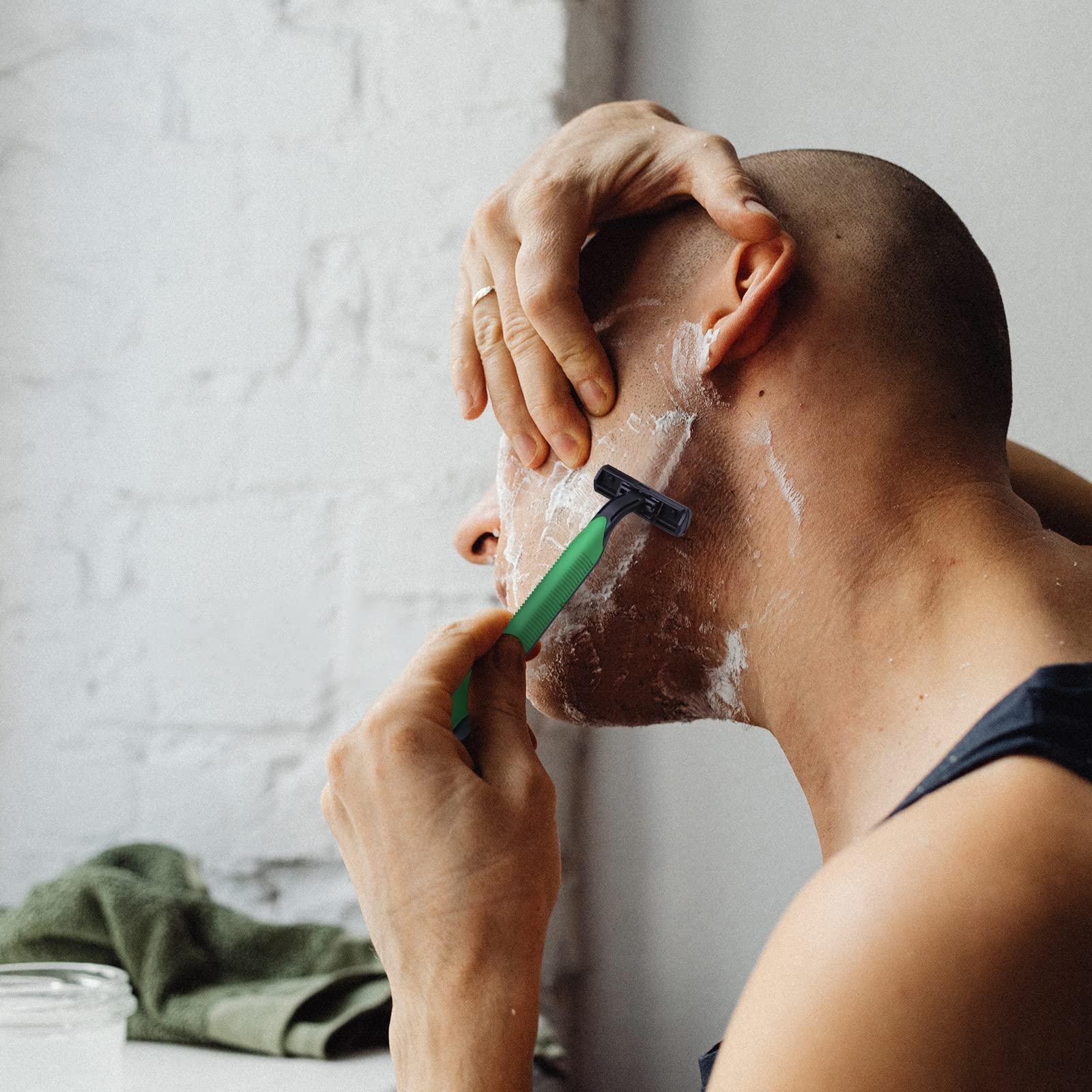 FKYzixeh Disposable Razors Bulk, Individually Wrapped Razors for Travel, Hotel, Airbnb, and Homeless (100 Pack)