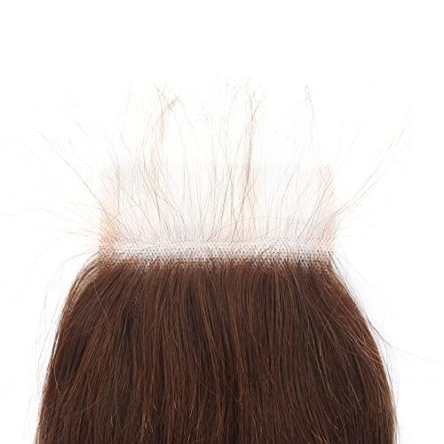 Kapelli Hair Kapelli Hair Brazilian Body Wave Bundles with Closure (12 14 16+12) 10A Light Brown Body Wave Human Hair Bundles with Lace Closure Brazilian Virgin Hair 3 Bundles with Lace Closure with Baby Hair