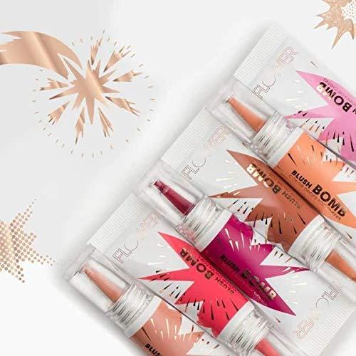 FLOWER BEAUTY FLOWER Beauty By Drew Barrymore Liquid Blush Makeup Bomb Color Drops -Silky Lightweight Formula + Gel Cream Blush for Cheeks - Radiant + Glossy Finish - Buildable + Lightweight Formula - Cruelty-Free + Vegan (Melon)