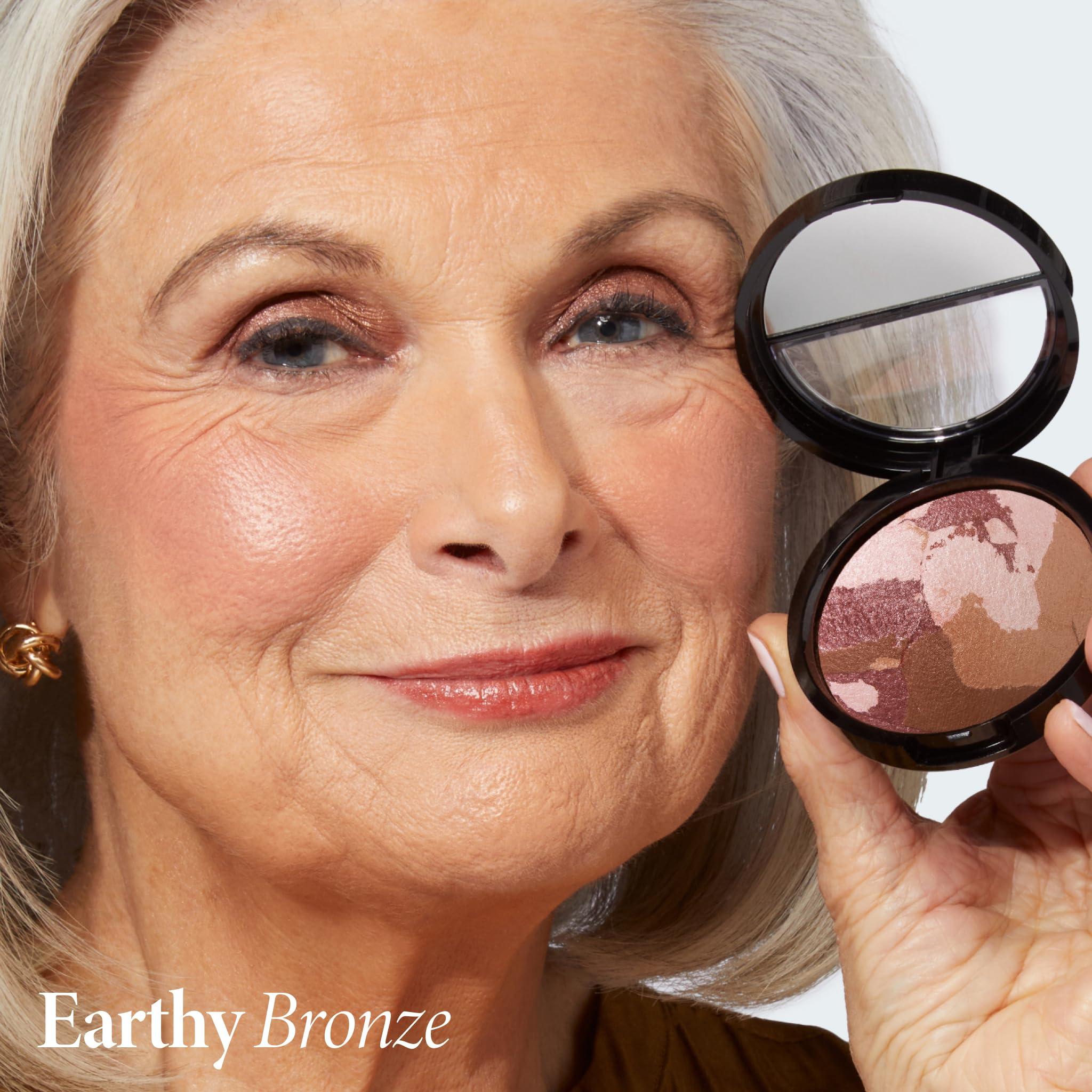 LAURA GELLER NEW YORK LAURA GELLER NEW YORK Baked Blush-n-Bronze Marbleized 2-in-1 Sculpting Bronzer Blush - Earthy Bronze - Contour Face with a Radiant Flush