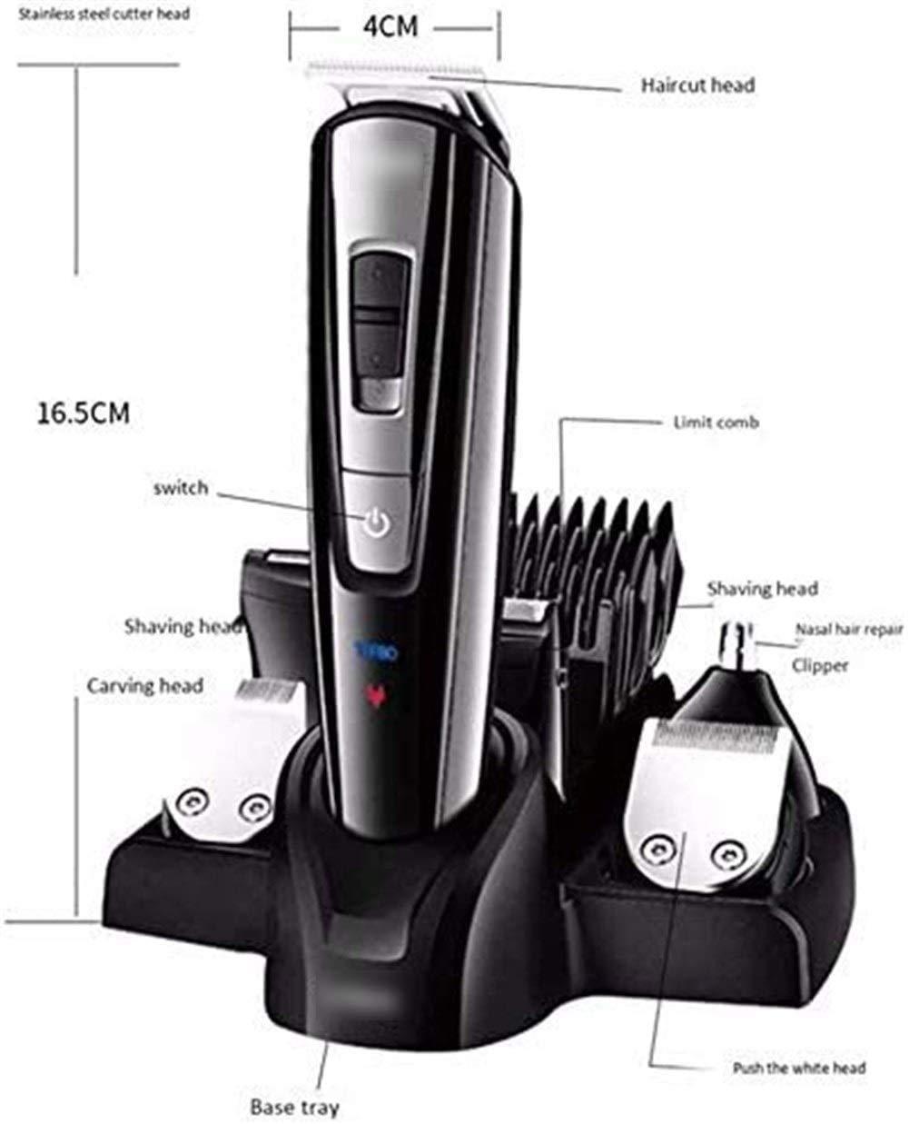 SKipdr Easy hair clipper Professional Hair Clippers cordless Haircut Hair Trimmer Adult Hair Cutting Machine Styling Hair Clipper, Electric Clipper, 6in1 Multifunctional Rechargeable Electric Razor Razor Nos