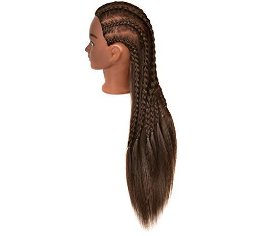 RYHAIR RYHAIR 30 Inch 20% Real Human Hair Mannequin Head Cosmetology Manikin Manican Doll Practice Head with Stand for Training Styling Braiding Curling Cutting Display