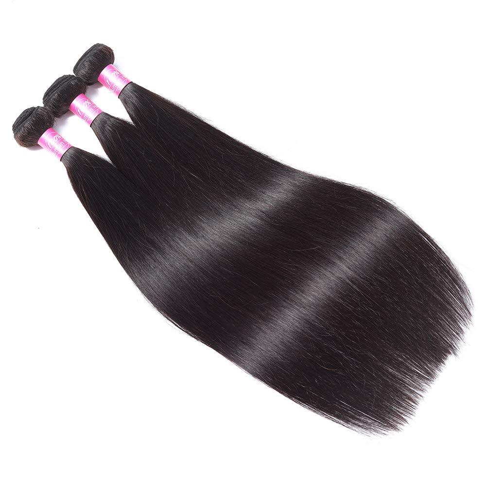 FQ FQ Straight Hair One Bundle 22 inch 100% Unprocessed Peruvian Virgin Human Hair Straight Bundles Double WeftStraight Human Hair Extensions 100g/bundle Natural Color
