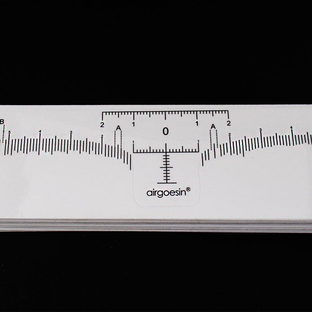 airgoesin Airgoesin 50pcs Disposable Adhesive Eyebrow Microblading Ruler Guide Sticker Tape Tattoo Template Beauty Tool