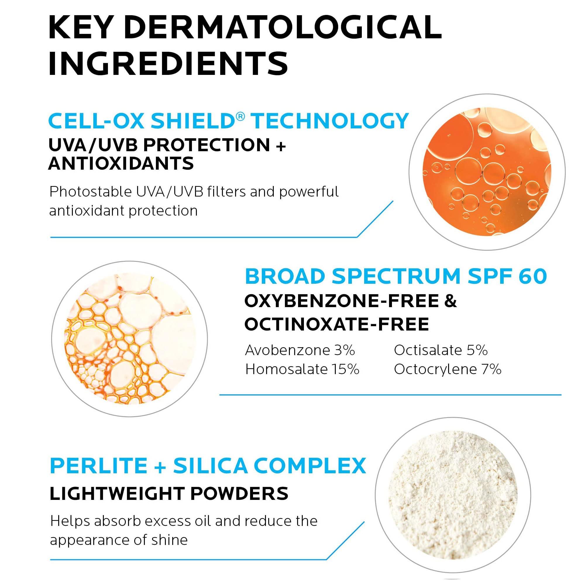 La Roche-Posay La Roche-Posay Anthelios Clear Skin Sunscreen Dry Touch SPF 60, Oil Free Sunscreen For Face, Oil Absorbing, Broad Spectrum SPF + Antioxidants, Non-Greasy, Oxybenzone Free, Travel Size