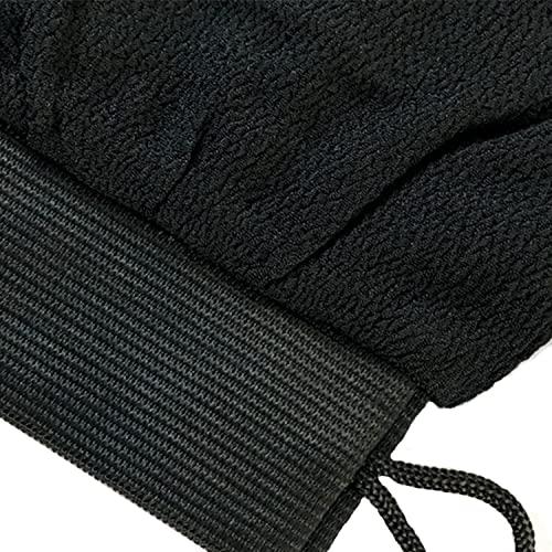 FCLEIH 2Pcs Deep Exfoliating Mitts Microdermabrasion at Home, Exfoliating Gloves Visibly Lift Away Dead Skin, Part of the Best Body Care Kit for Women & Men Exfoliator Tool(Black)
