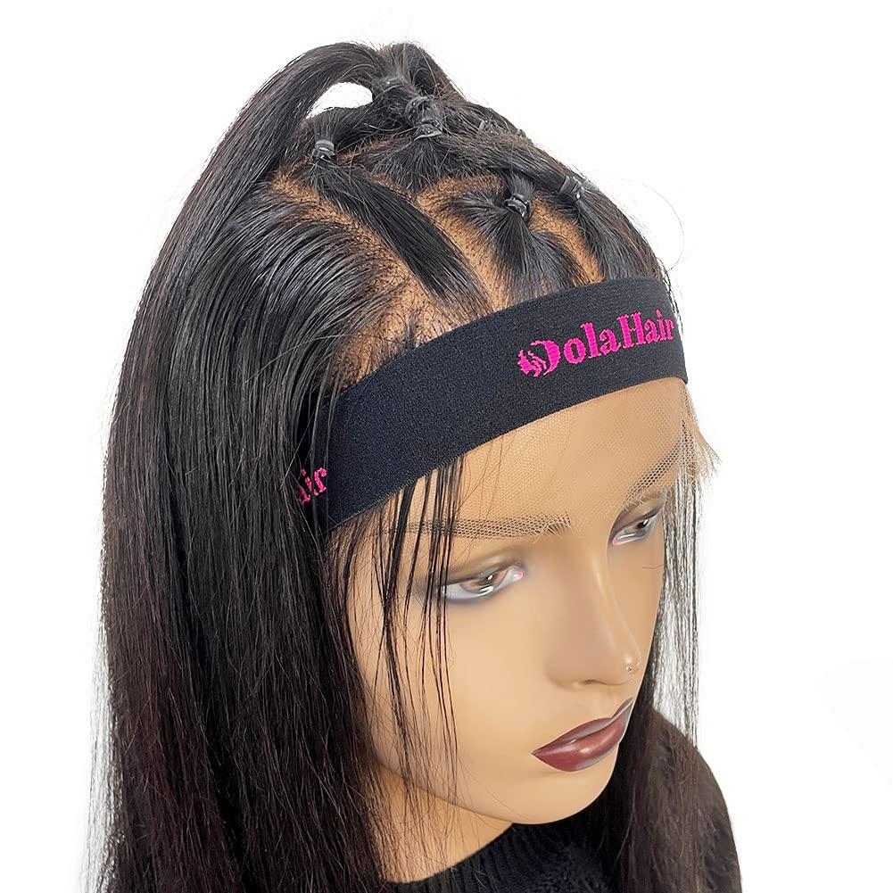 Dolahair Dolahair Hair Wax Stick for Flyaways, Women, and Kids - Hair Pomade Stick (1 Pack with 2 Bands and 2 HD Wig Caps)