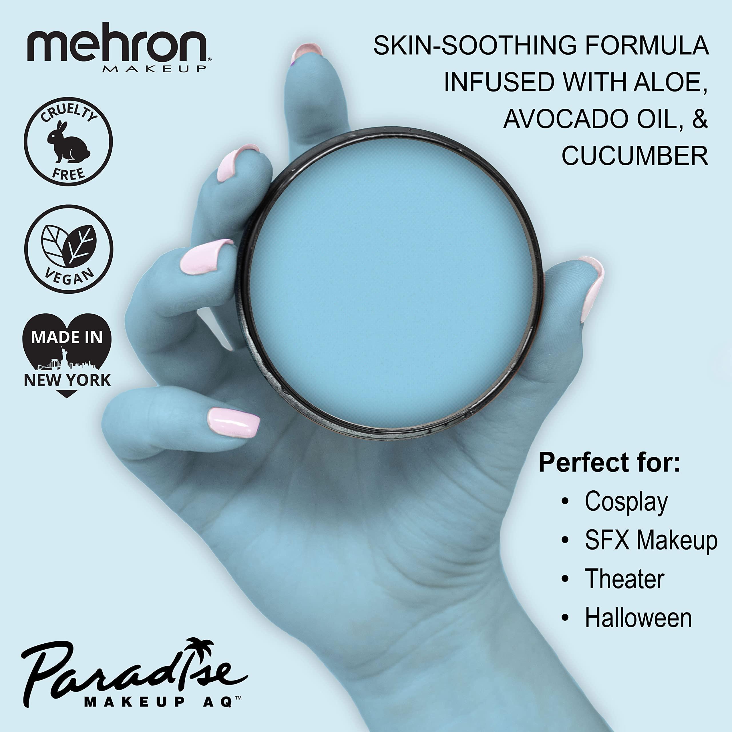 Mehron Mehron Makeup Paradise Makeup AQ Pro Size | Face & Body Painting, Special FX, Cosplay | Water Activated Face Paint & Body Paint 1.4 oz (40 g) (Light Blue)