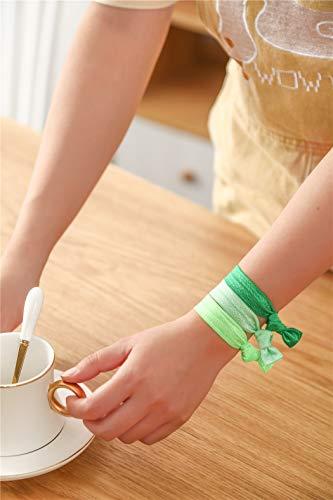 wishprom Hair Ties Ponytail Holders 20Pack Yoga Twist Hair Bands Accessories (17# Lime)