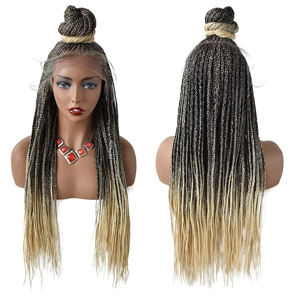 Notherss Notherss Updo Bun Box Braided Wigs For Black Women Cornrows Front Natural Hairline With Baby Hairs Box Braided Premium Quality