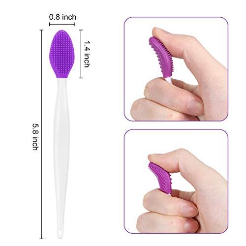 Aooba Aooba 6PCS Lip Scrub Brush, Double-Sided Soft Silicone Exfoliating Lips Brushes Tool for Smoother Skin and Lip Exfoliator Treatment