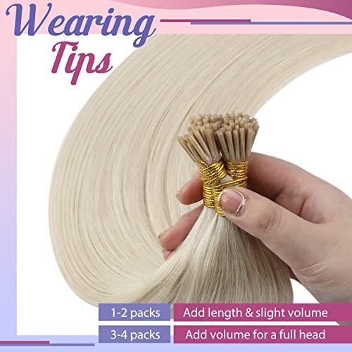 Sunny Hair [Sunny and Ve Sunny] Itip Hair Extensions and Human Hair Ponytail Blonde 16inch 160G