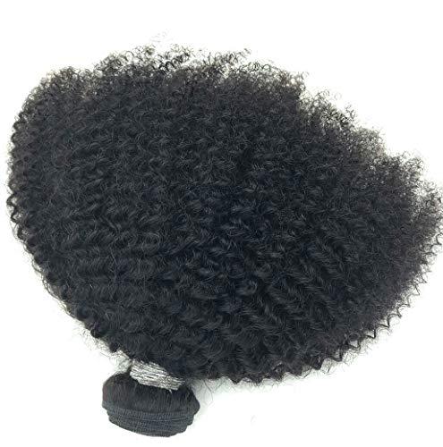 SAEIALL Brazilian Afro Kinky Curly Hair 8-22inch 4B4C 1 Bundle 100g Brazilian Virgin Remy Human Hair Weaves Natural Black Color (1 bundle 18inch, natural black)