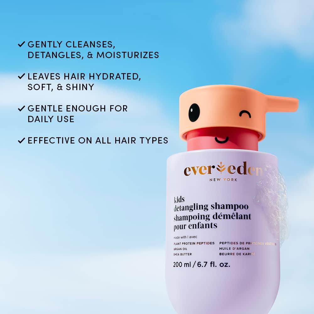 Evereden Evereden Kids Healthy Habit TRIO : Clean & Vegan Skin & Hair Care for Kids Bundle | Kids Skin Care Cloud Face Wash + SPF 20 Mineral Face Cream + Kids Shampoo - Detangling | Clean Ingredients