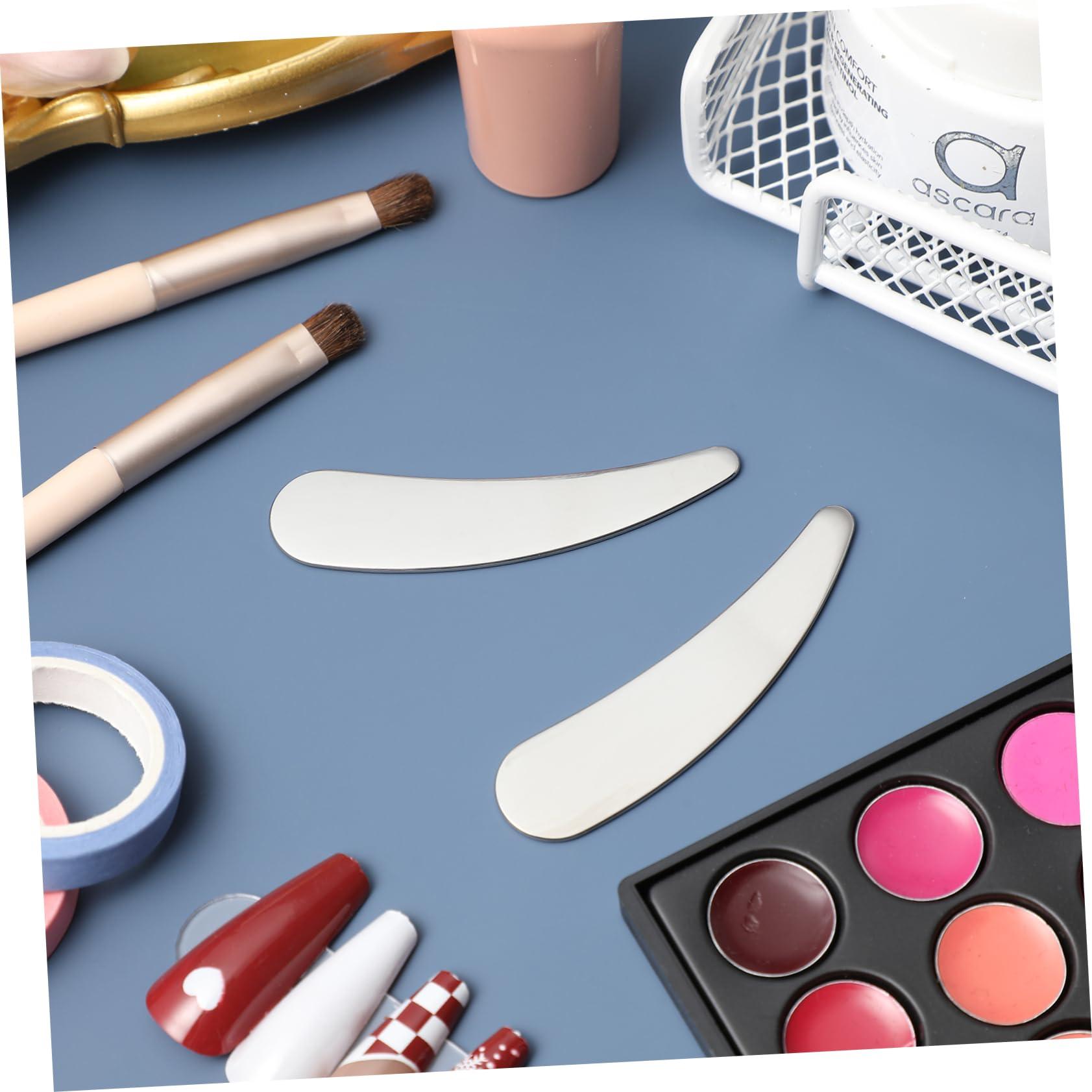 SOESFOUFU SOESFOUFU Stainless Steel Makeup Spatula 2 in 1 Skincare Applicator Eye Cream Spatula Lotion Spatula Reusable Beauty Scoop for Skin Types