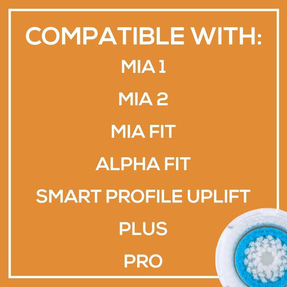 Brushot Brushot Brush Head Replacements Compatible with Clarisonic Mia 1, Mia 2, Mia Fit, Alpha Fit, Smart Profile Uplift | Deep Pore, 4 Count
