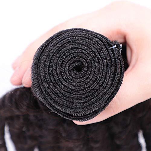 VIOLET VIOLET Brazilian Funmi Hair 3 Bundles Spiral Curl Hair Bundles Short Curly Weave 9A 100% Unprocessed Brazilian Human Hair Extensions Full Head Hair Bundles (8\" 8\" 8\", Natural Black)