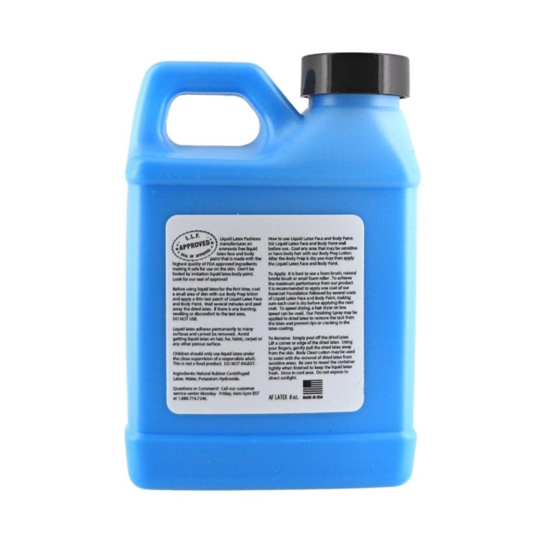 Liquid Latex Fashions Blue 8 Oz - Liquid Latex Face and Body Paint, Blue Smurf Cosplay, Ideal for Halloween Costume, Parties, Theater, Special Effects!