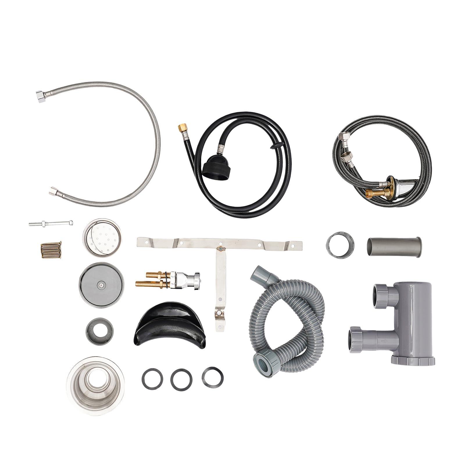 TdiriNar Shampoo Bowl For Salon, Wall Mounted Backwash ABS Salon Spa Barber Equipment With Spray Head, Professional Salon Spa Beauty Brushed Sink 9.84\" in Depth, Portable Shampoo Bowl for Hair Stylists