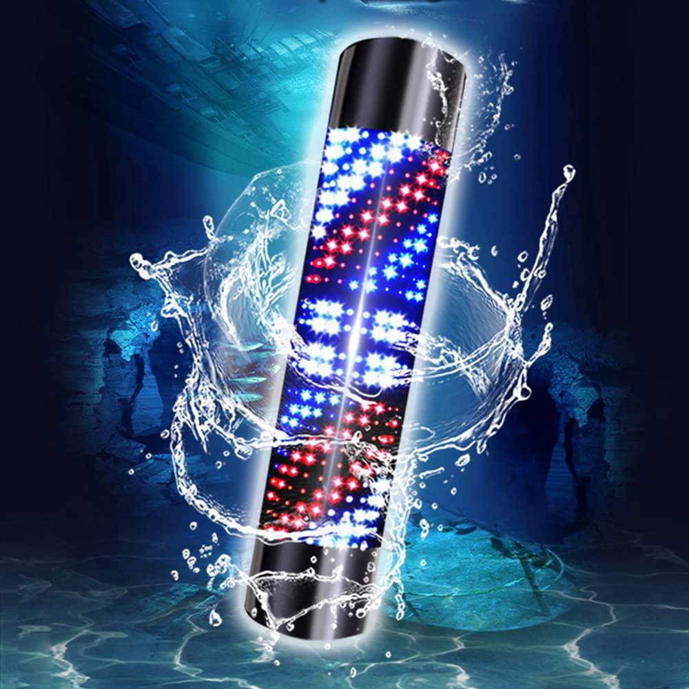 DNYSYSJ DNYSYSJ Barber Shop LED Pole Light,Hair Salon Outdoor Retro Barbershop Pole Illuminating Rotating Stripes Wall-Mounted Lamp,Waterproof-Rotating Barber Light Red Blue White 110v