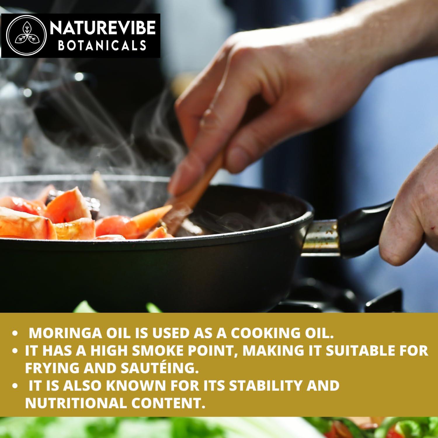 Naturevibe Botanicals Naturevibe Botanicals Moringa Oil 32 Ounces | 100% Pure and Natural | Great for Skin Care and Hair Care