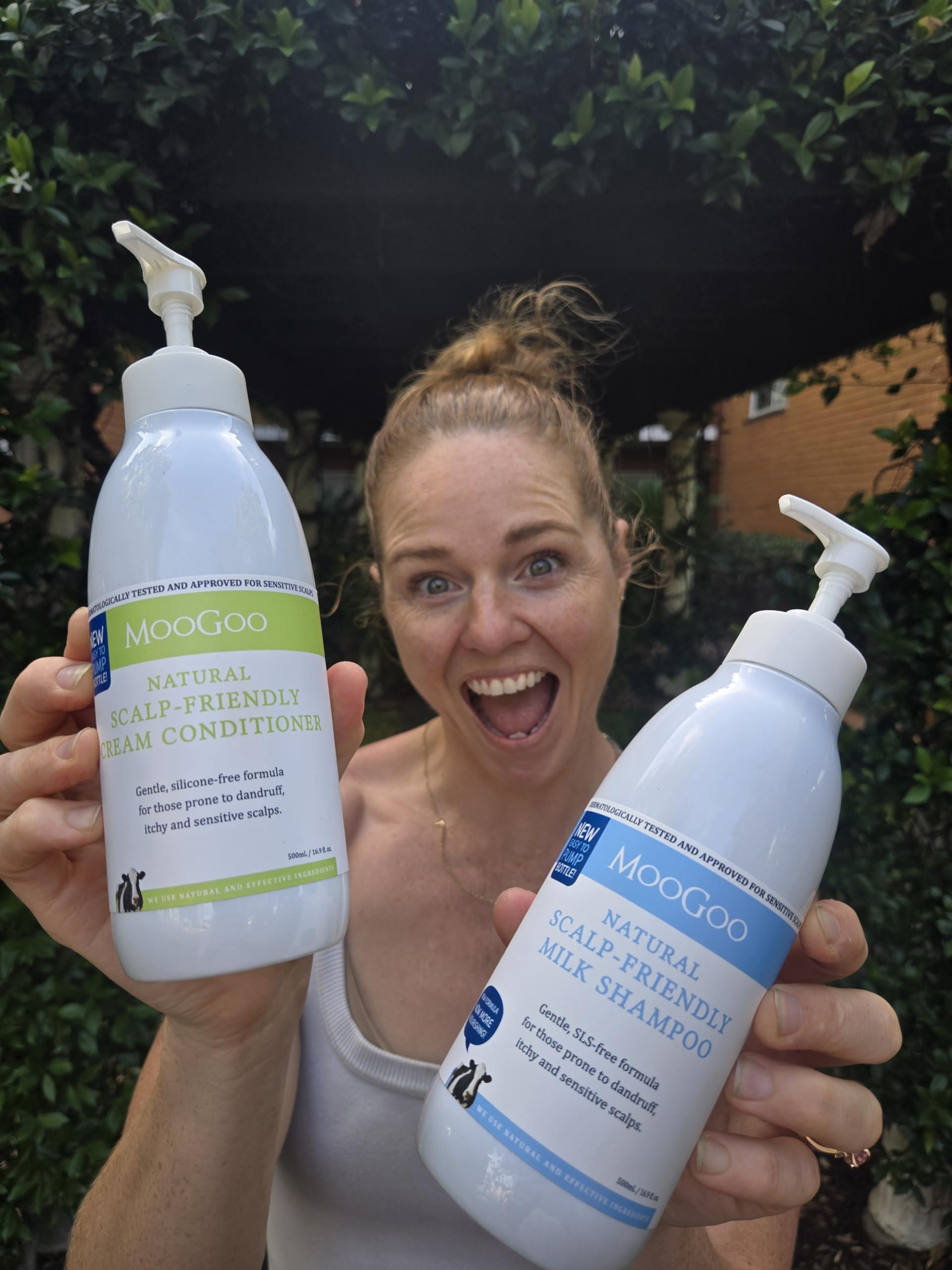 MooGoo MooGoo Milk Shampoo  For Itchy, Dry, Eczema, Psoriasis & Dandruff Prone Scalps  SLS, Silicone, Sulfate & Paraben Free - Natural & Gentle Formula  500ml / 16.9 fl.oz.