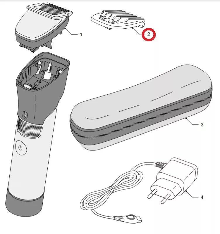 service_parts Beard Comb 5.4-10 mm CP1397/01 For Philips Beard Trimmers Shavers BT9810