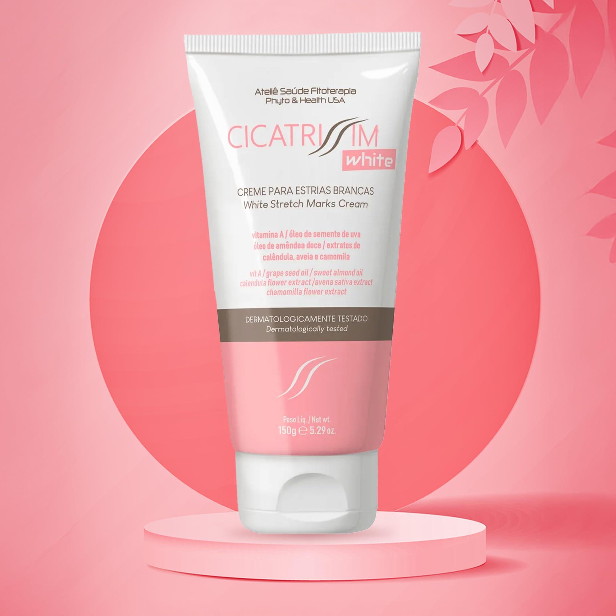 Cicatrissim Cicatrissim White Stretch Mark Fade and Removal Cream - Innovative Formula With Pure and Powerful Natural Ingredients From Brazilian Flora - For All Skin Types.