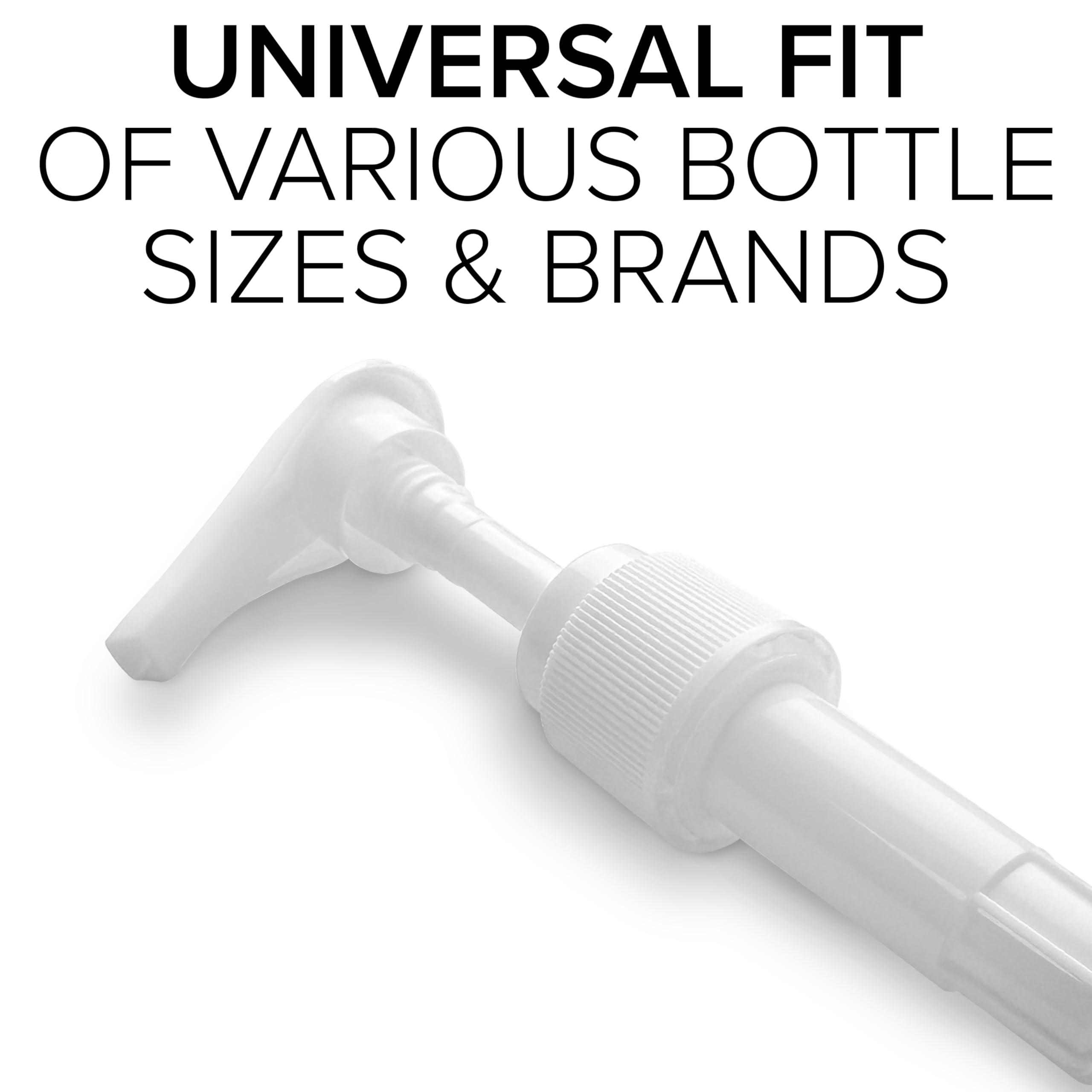 NYK1 Professional Universal FIT Shampoo Pump Bottle Dispenser (200ml - 750ml) for 24mm Neck Bottles, Adjustable Length Lotion and Liquid Soap Dispenser Pump NYK1 Shampoo Dispenser - Dispenses 4ml Dose