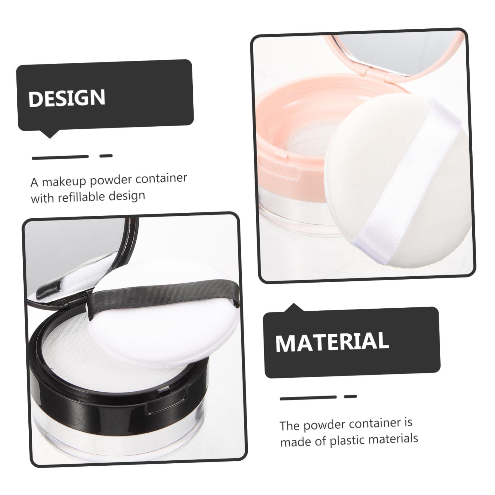 WOONEKY WOONEKY Empty Powder Box Small Powder Container for Body Powder Makeup Powder Refillable Travel Accessory