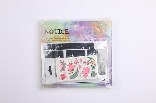 PFARRER PFARRER Temporary Tattoo Markers for Skin, 15 Body Markers + 56 Large Tattoo Stencils & 2 sheets Glow Stickers for Kids and Adults, Dual-End Tattoo Pens with Bold and Fine Lines safty inkZYH2310001KIT