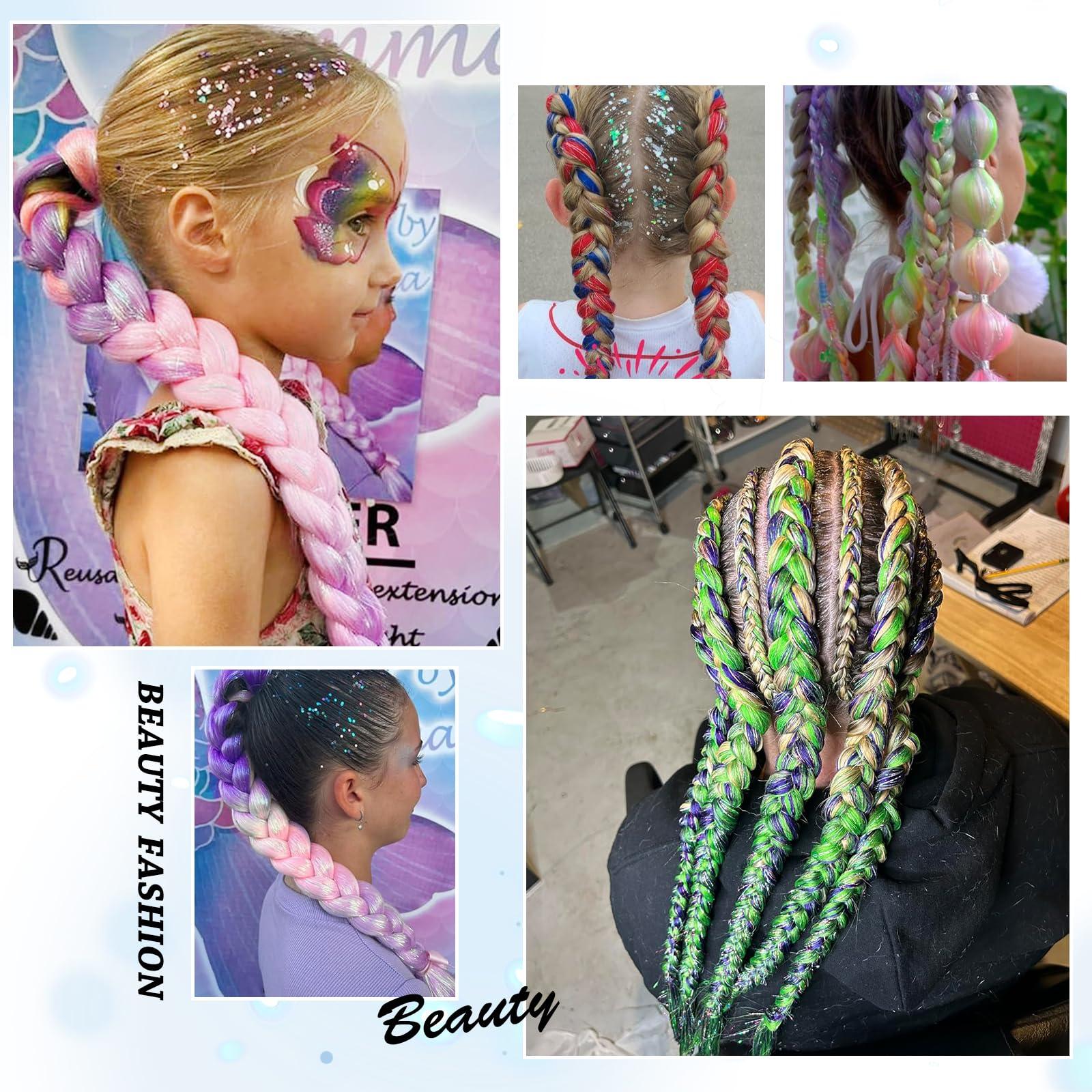 yuzshuooxin Blue Pre Stretched Braiding Hair 30 Inch Braiding Hair 2 Packs Pre Feathered Hair Extensions Yaki Texture Braids Hair Easy to Use