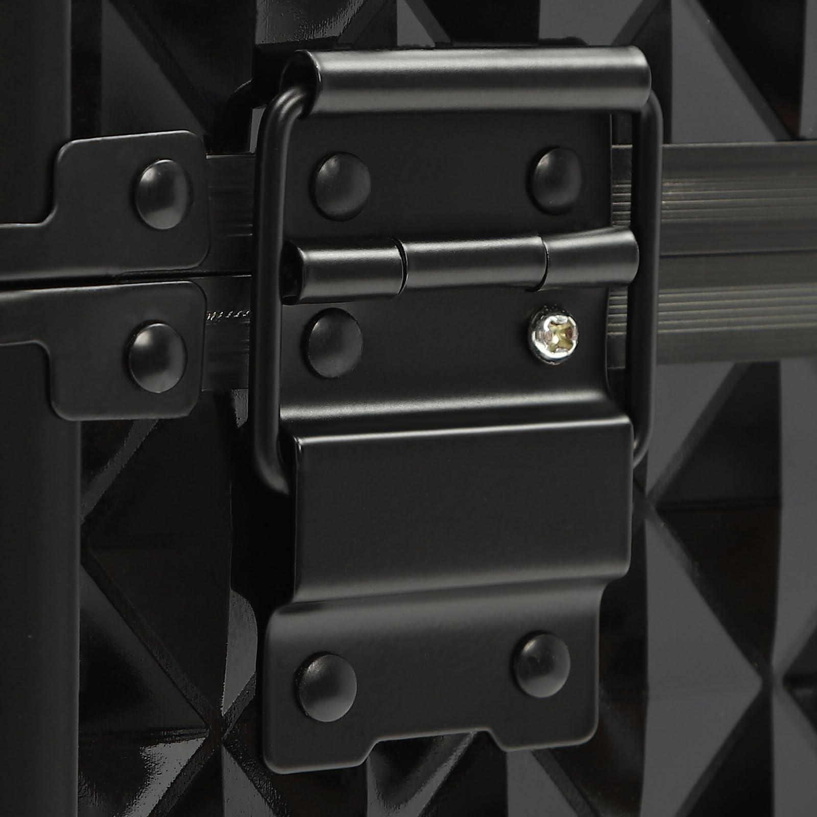 NliuLJW NliuLJW Professional Makeup Trolley, Rolling Cosmetic Train Case Wheeled Manicure Storage Cart Cosmetologist Stylist Case for Studio or Travelling, 13.4x9.8x18.5Inch (Black)