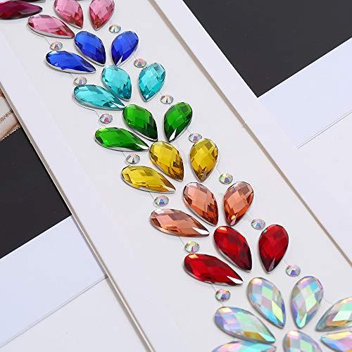 ARTEM Hair Gems Tattoo Stickers Face Body Jewels Stickers Eyes Forehead Mermaid Rhinestone Glitter Tattoos with Self Adhesive Crystal Tears Paste for DIY Body Art Decals, Music Festival Party(6 Pack)