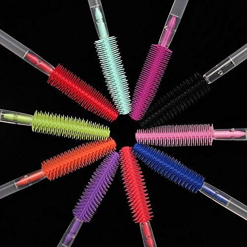 Generic 100 pcs Disposable Eyebrow Brush Mascara Wand Applicator Cosmetic Brushes Eyebrow Comb for Eyelash Extension (orange)