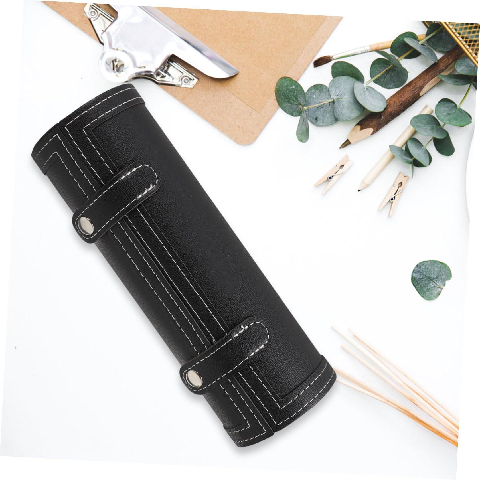 HEALLILY Makeup Storage Organizer Box Makeup Brush Rolling Case Makeup Brush Bag Holder Cosmetic Bag Organizer Travel Portable Cosmetics Case Black Travel Toiletry Bag