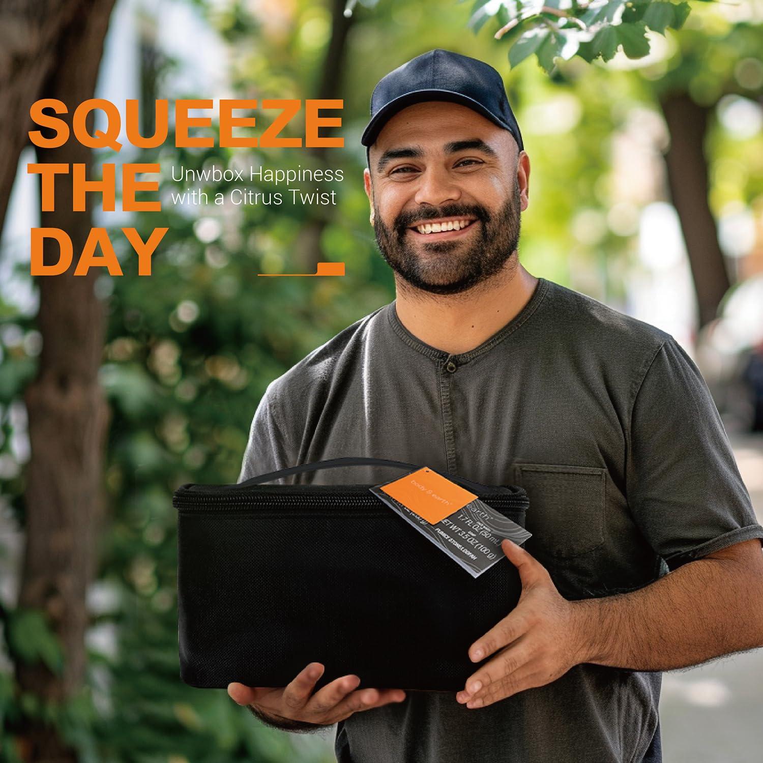 BODY & EARTH Gift Baskets for Men Bath and Body Gift Set Body & Earth Citrus Scented Mens Bath Set with Body Lotion, Shower Gel, Bubble Bath, Loofah & More, Birthday Gifts for Men