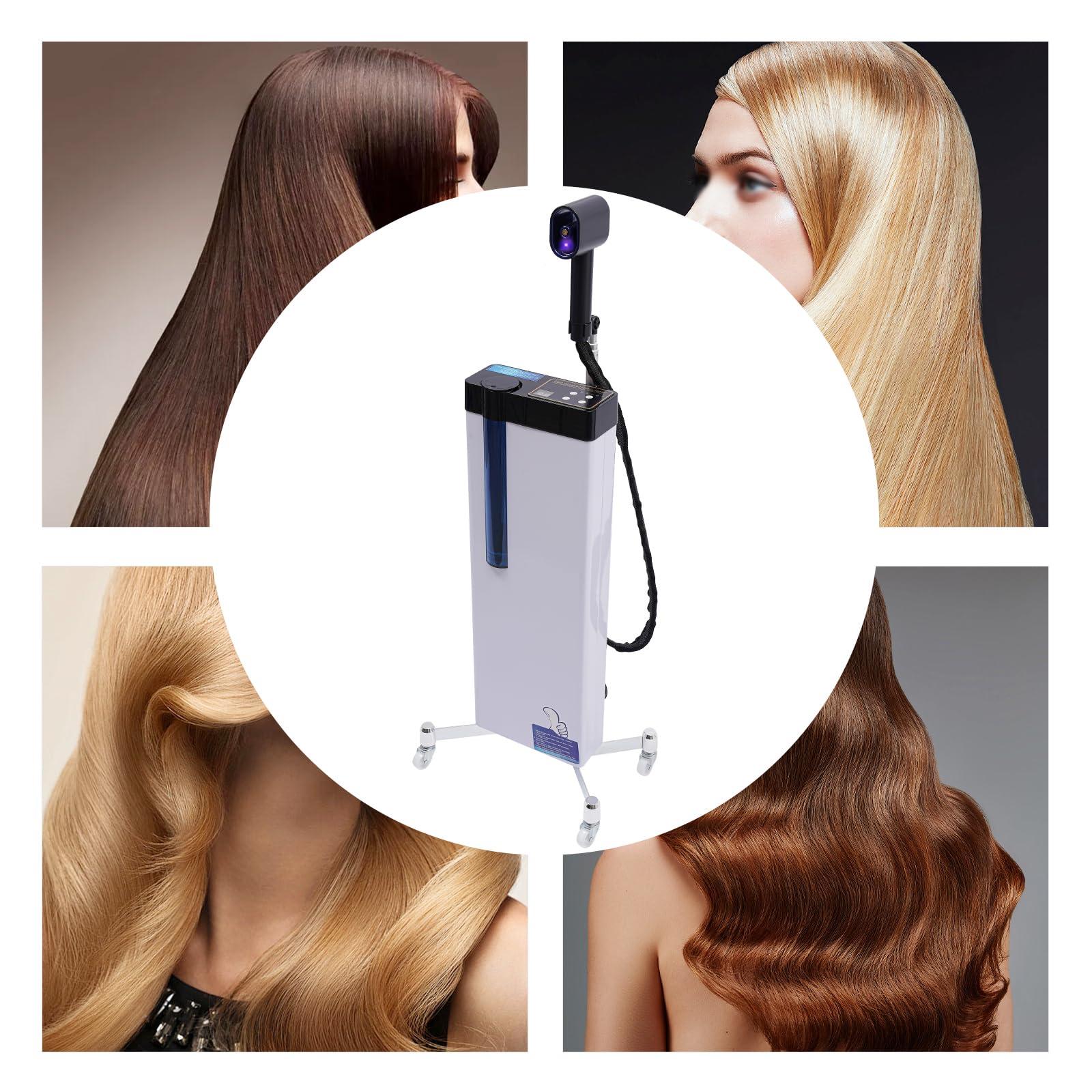 UIdili 3 In 1 Salon Nano Hair Steamer Vertical Multifunctional Hairdressing Nano Sprayer, Multi-speed Adjustable Hair Care Device with Control Panel, Portable Hair Steamer Cap for Deep Conditioning