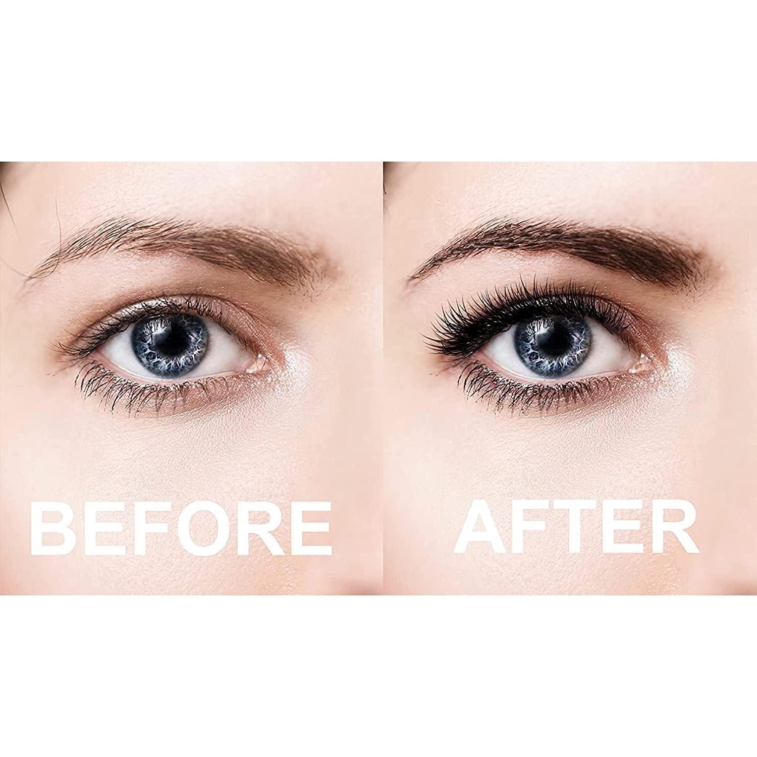 KC Republic Eyebrow Extensions Premium Kit with 1 x Trays of Mink Eyebrows in Brown Comes on Mixed Length Trays 5-8 Mm Mix, Eyebrow Premium Glue Clear & Dual Pack (Straight & Curved Tip) Extension Tweezers