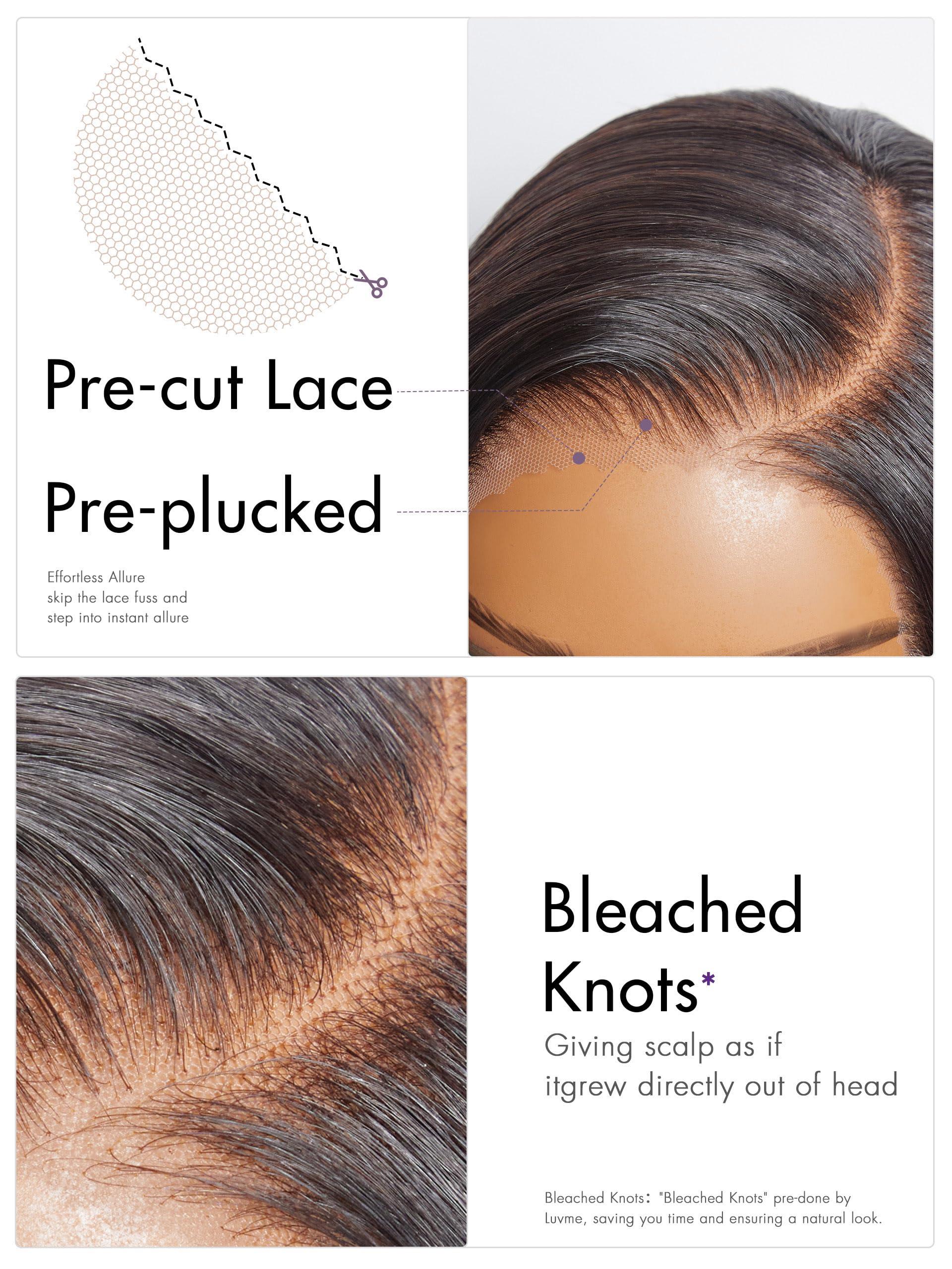 LUVME HAIR LUVME HAIR 10Inch Glueless Lace Front Bob Wig, 100% Human Hair, 13x5x1, Side Part, Straight, Modern, for Women