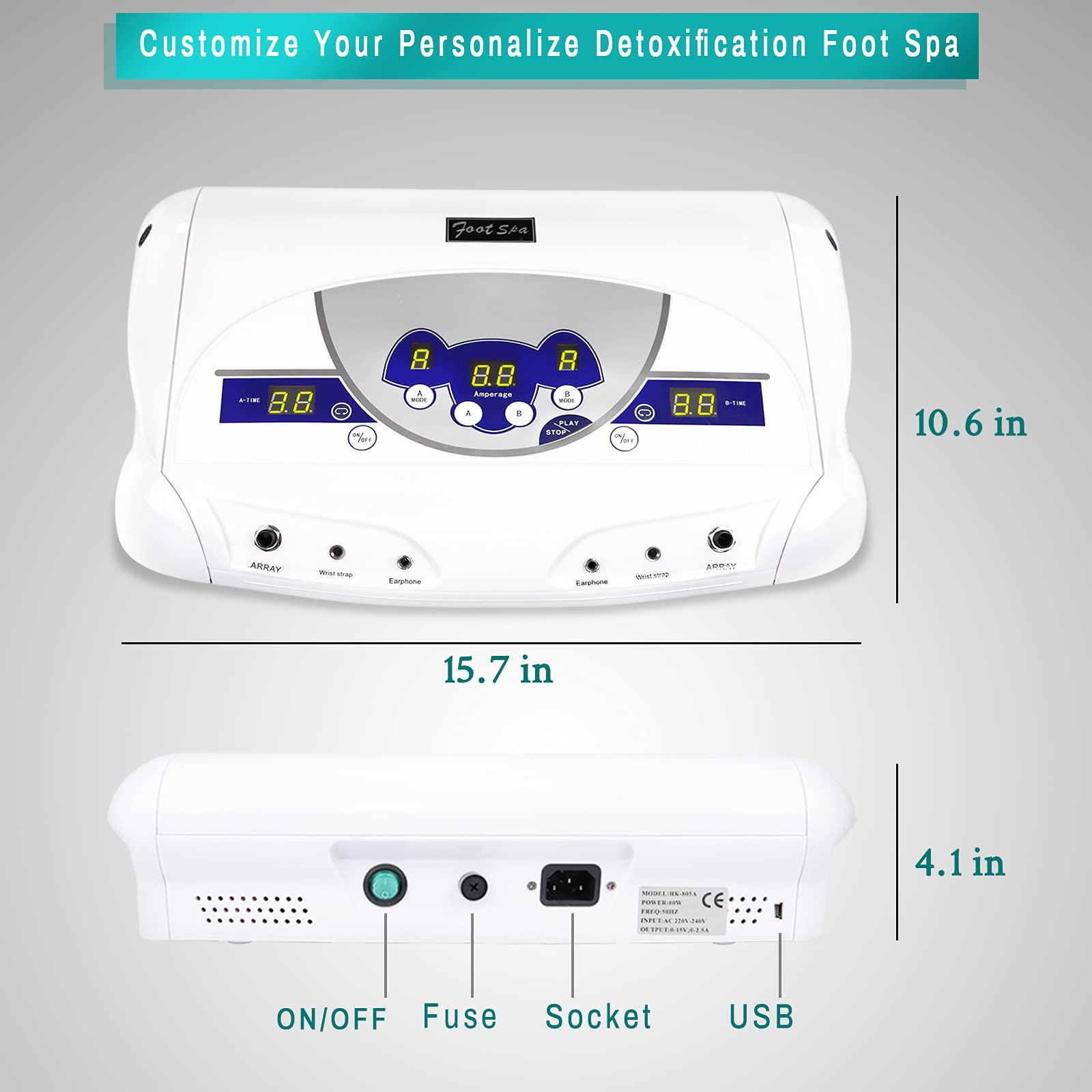 Lecaung Lecaung Ionic ion Detox Foot Machine, Dual Ionic Ion Detox Aqua Foot Spa Cleanse Machine with Mp3 Player