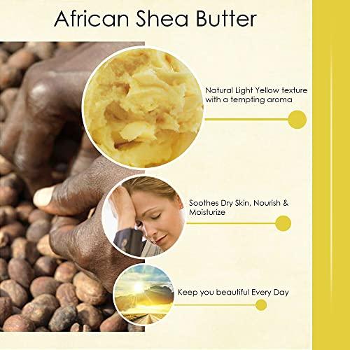 RA COSMETICS RA COSMETICS 100% Pure African Shea Butter 8 oz - Yellow Leak Proof