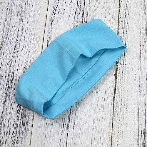 ICObuty Headbands Hairband Cotton Soft and Stretchy Elastic Solid Color 12 Pcs Per Lot (Green)