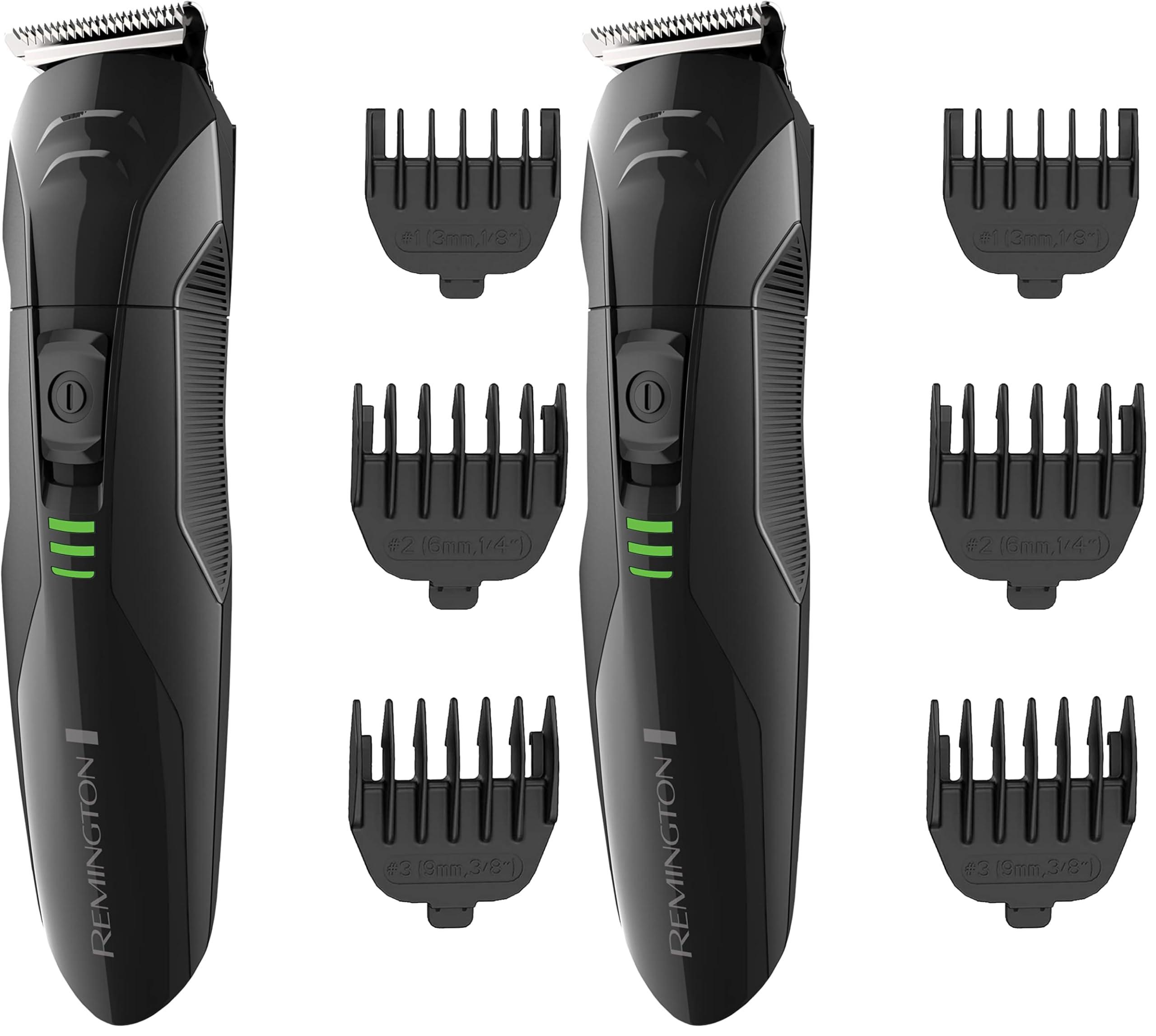 Remington Remington PG6015A Rechargeable Stubble and Beard Trimmer, Black (Pack of 2)