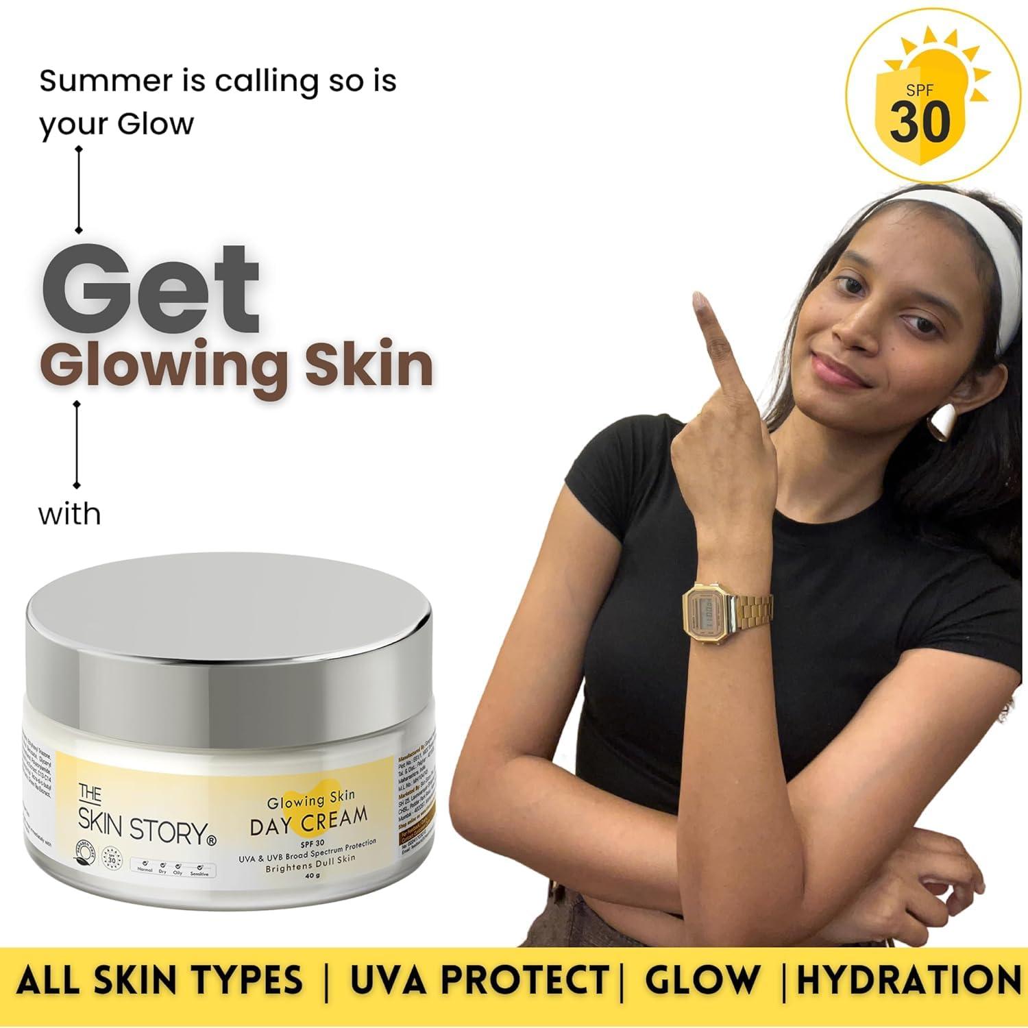 Generic Day Cream with SPF 30 Sunscreen, Nourishand Protect Dull Skin | Lightweight, Non-Greasy Formula for Daily Radiance | UVA/UVB Protection for Healthy - 40g