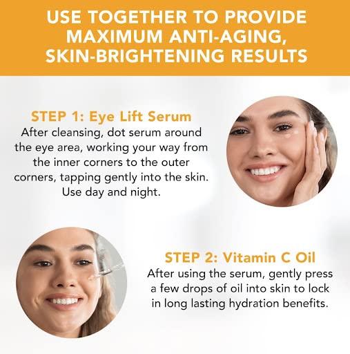 Lumirance Luminance Brightening Skin Care Set with Vitamin C Eye Lift and Anti-Aging Vitamin C Oil, 1 oz each