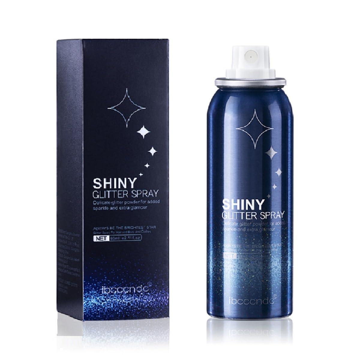 WenFeng Body Glitter Spray,Glitter Spray for Hair and Body,Glitter Hair Spray for Clothes,Long-Lasting Body Shimmer Spray Suitable for Stage,Festival Rave and Makeup Prom-60ML