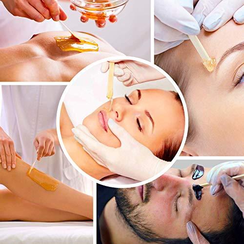 Mibly Mibly Wooden Wax Sticks - Eyebrow, Lip, Nose Small Waxing Applicator Sticks for Hair Removal and Smooth Skin - Spa and Home Usage (Pack of 200)