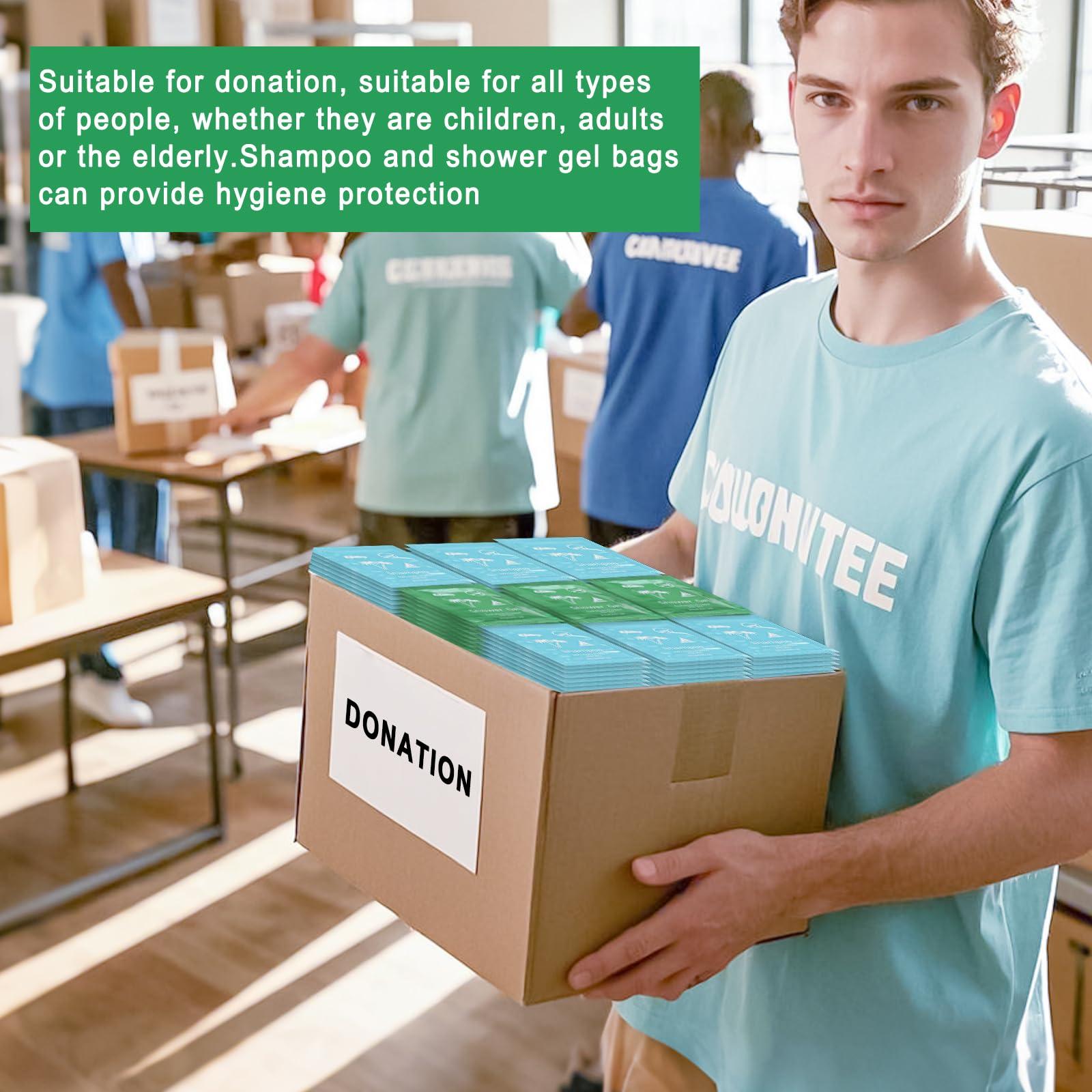 fafortune Bulk Hygiene Kits for Homeless ,Travel Size Body Wash and Shampoo Bulk 0.28fl Oz,Travel Size Shower Gel SetShampoo Bulk Travel Size ,Hotel Supplies for Guests (0.28fl Oz(Pack of 500), 500, Count)